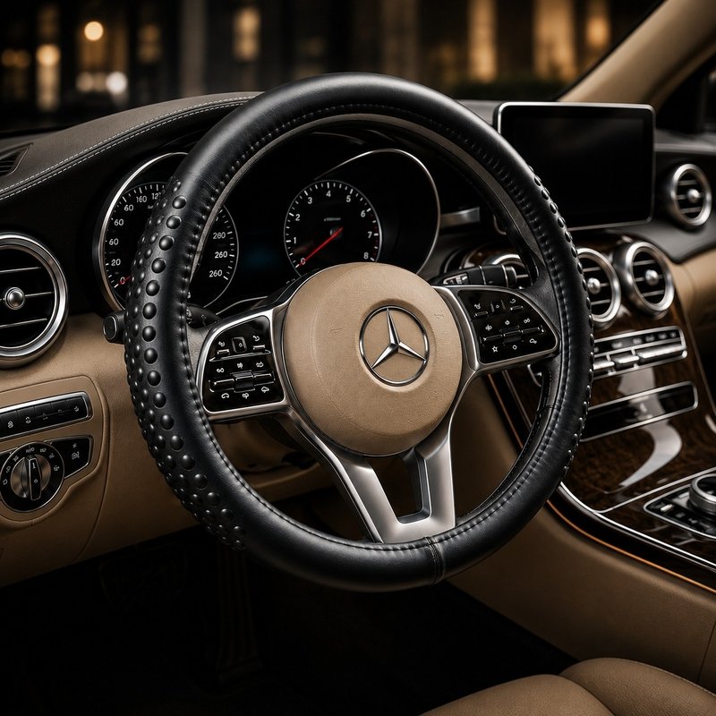 Premium Original Leather Car Steering Cover – Anti-Slip and Stylish Fit - Image 3