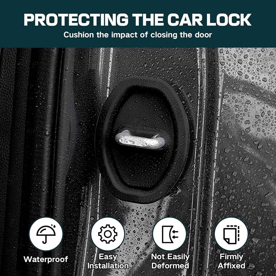 4pcs Car Door Lock Guard – Silent Silicone Protector - Image 4