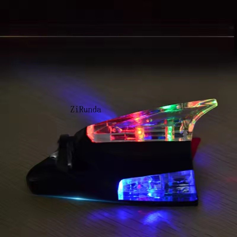 Car Shark Fin Antenna with Wind Power LED Light – Modern Design for Better Signal - Image 7