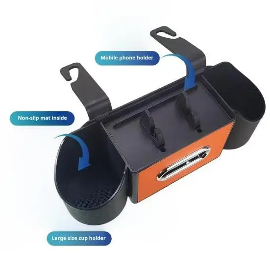 Car Seat Back Tissue Box with Storage Holder | Multi-Function Car Organizer | - Image 10