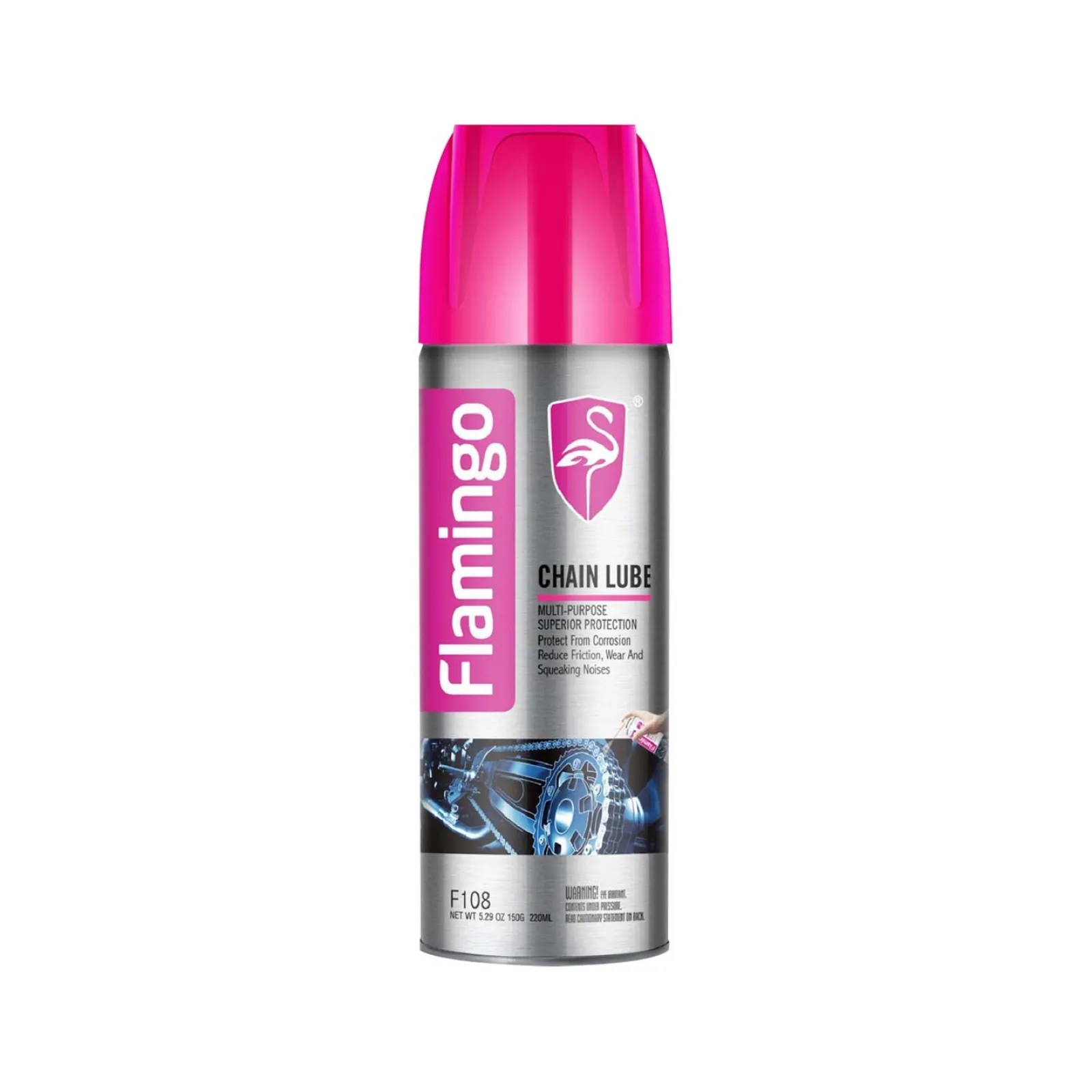 Flamingo Chain Lube 220ml | Smooth, Long-Lasting Protection for Bike and Motorcycle Chains - Image 2