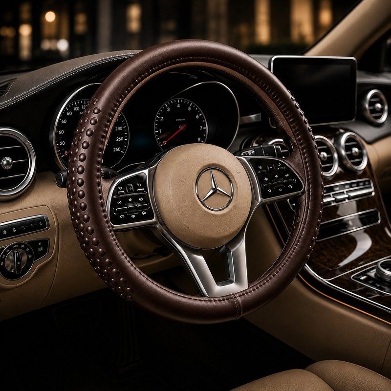 Premium Original Leather Car Steering Cover – Anti-Slip and Stylish Fit - Image 5