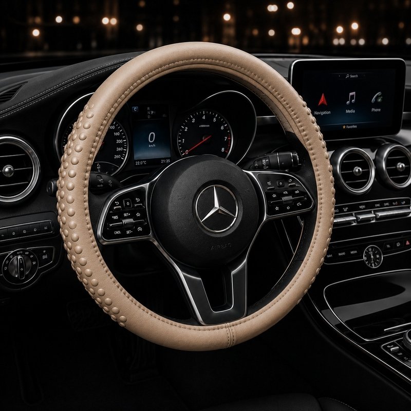 Premium Original Leather Car Steering Cover – Anti-Slip and Stylish Fit - Image 4