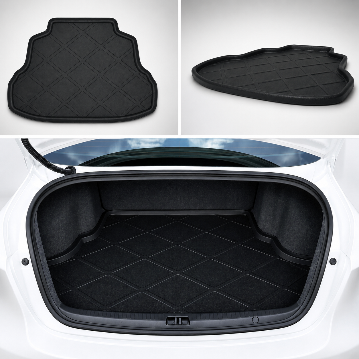 Universal Car Trunk Mat – Waterproof All-Weather Cargo Liner, Anti-Slip Boot Protector with Raised Edges