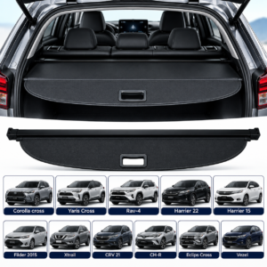 Retractable Car Trunk Cargo Cover | Premium Rear Security Shield (Black)