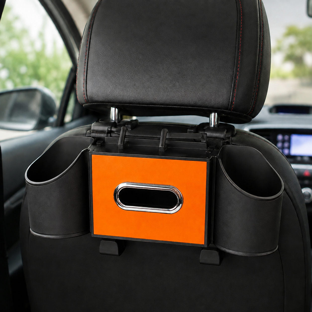 Car Seat Back Tissue Box with Storage Holder | Multi-Function Car Organizer | - Image 4