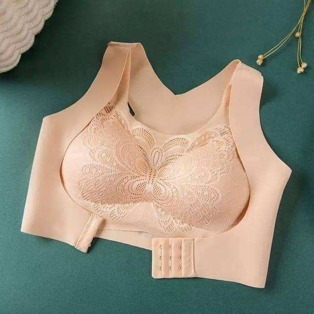 Women’s Seamless Lace Front Closure Bra – Wireless Full Coverage Comfort Bra - Image 3