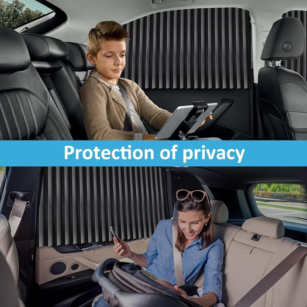 Car Window Curtain – Premium Quality Ultimate UV Protection and Adjustable Fit for All Cars 2 Pcs & 4 Pcs Set - Image 4