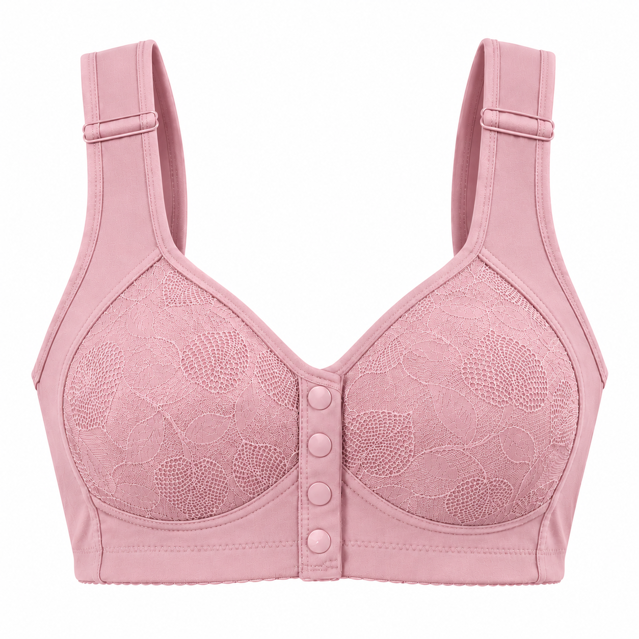 Women’s Front Closure Full Coverage Bra – Wireless Plus Size Comfort Bra - Image 4