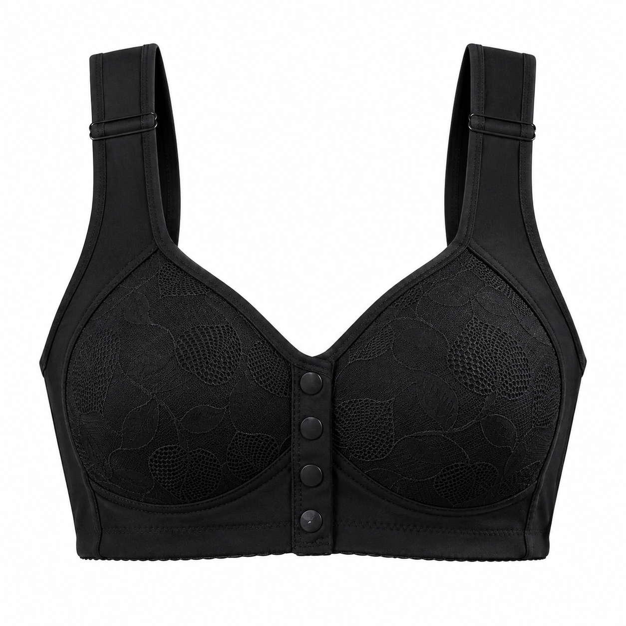 Women’s Front Closure Full Coverage Bra – Wireless Plus Size Comfort Bra - Image 3