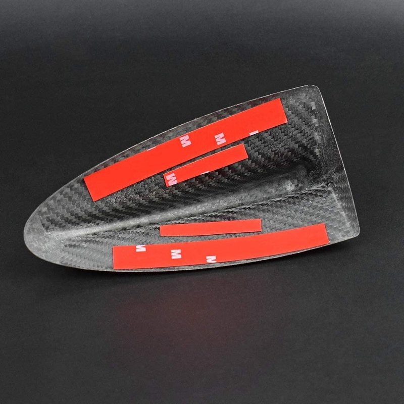 Carbon Fiber Car Shark Fin Antenna Cover Radio Signal Black (7.6”) - Image 3