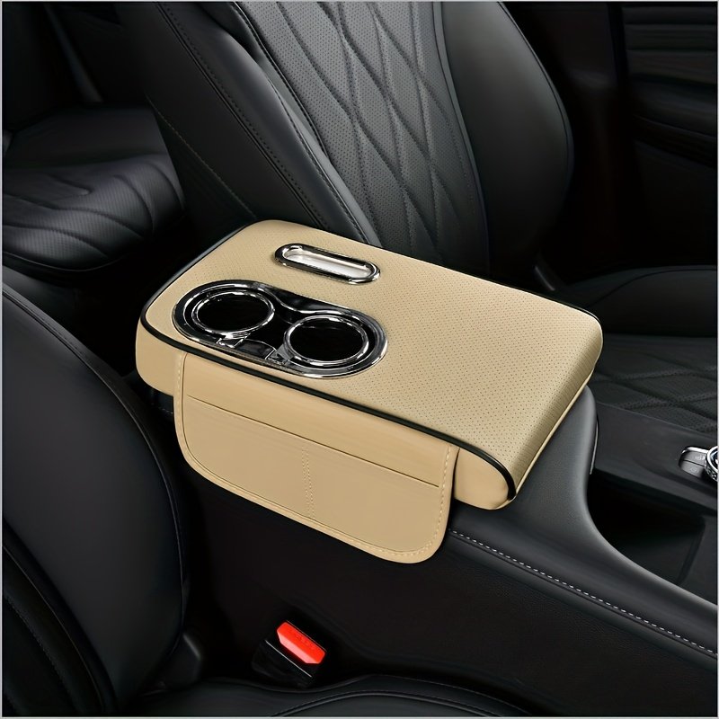 Multifunctional Car Center Console Armrest Tissue Box with Cup Holder – Premium Car Organizer - Image 4